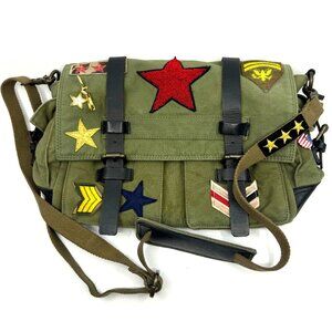 FREE PEOPLE Washed Military Messenger Bag